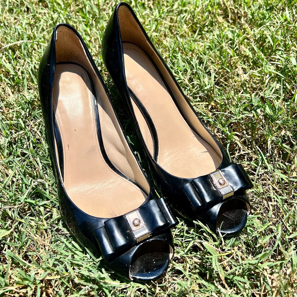 coach leather wedges